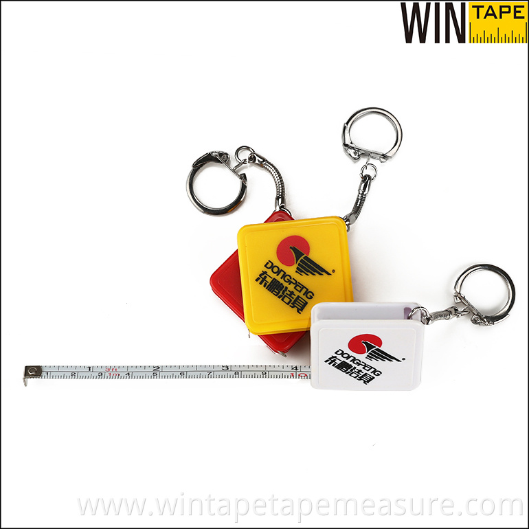 Hardware tools small tape measure 1 meter portable mini soft steel tape measure ruler keychain pendant small gifts